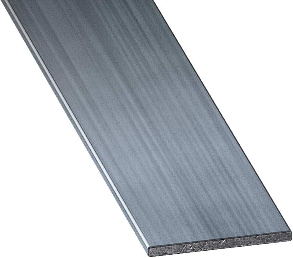 CQFD Flache Stahlplatte, gedehnt, grau, 30 mm x 2 mm x 1 m