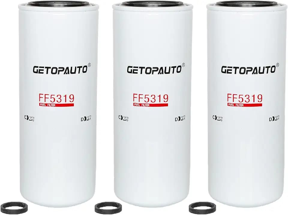 GETOPAUTO FF5319 Fuel Filter For Caterpillar, Advanced High Efficiency Fuel Filter Multipack, Replaces 1R-0749 LFF5823B LFF2749 308-9679 33674 FF5264 (3PCS)