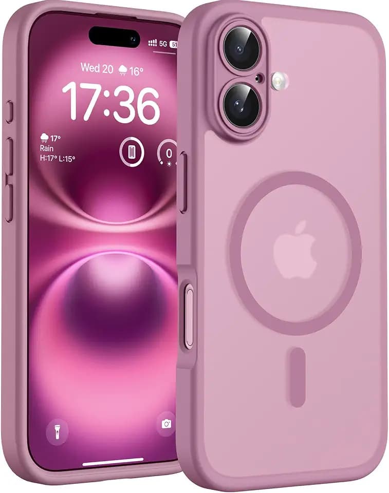 TOCOL for iPhone 16 Case, Compatible with MagSafe, Lilac Purple