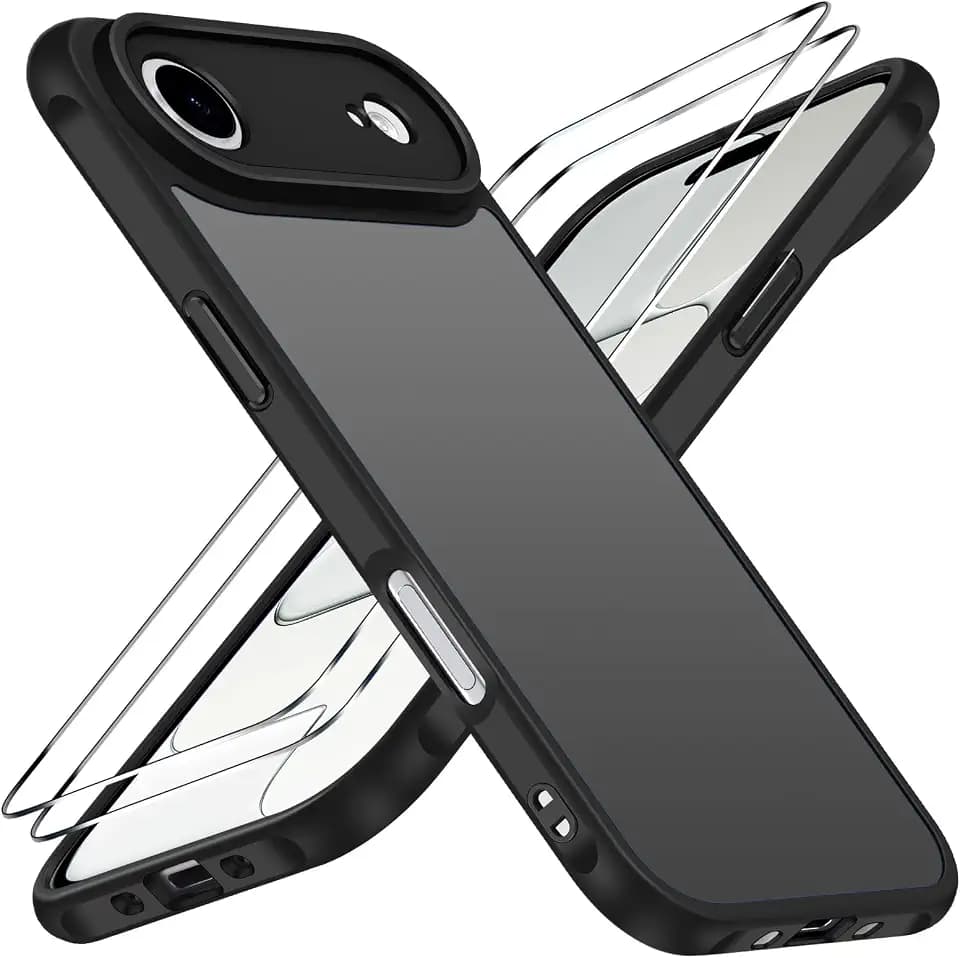 ivoler 3-in-1 Case for iPhone Air 6.5 inch, Matte Black