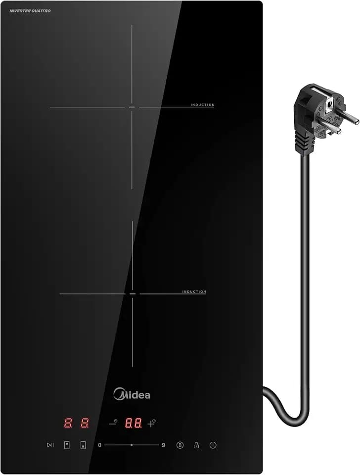 Midea MIH351D257K0 Induktionskochfeld, 2 Kochzonen, 3500W, Mit Stecker