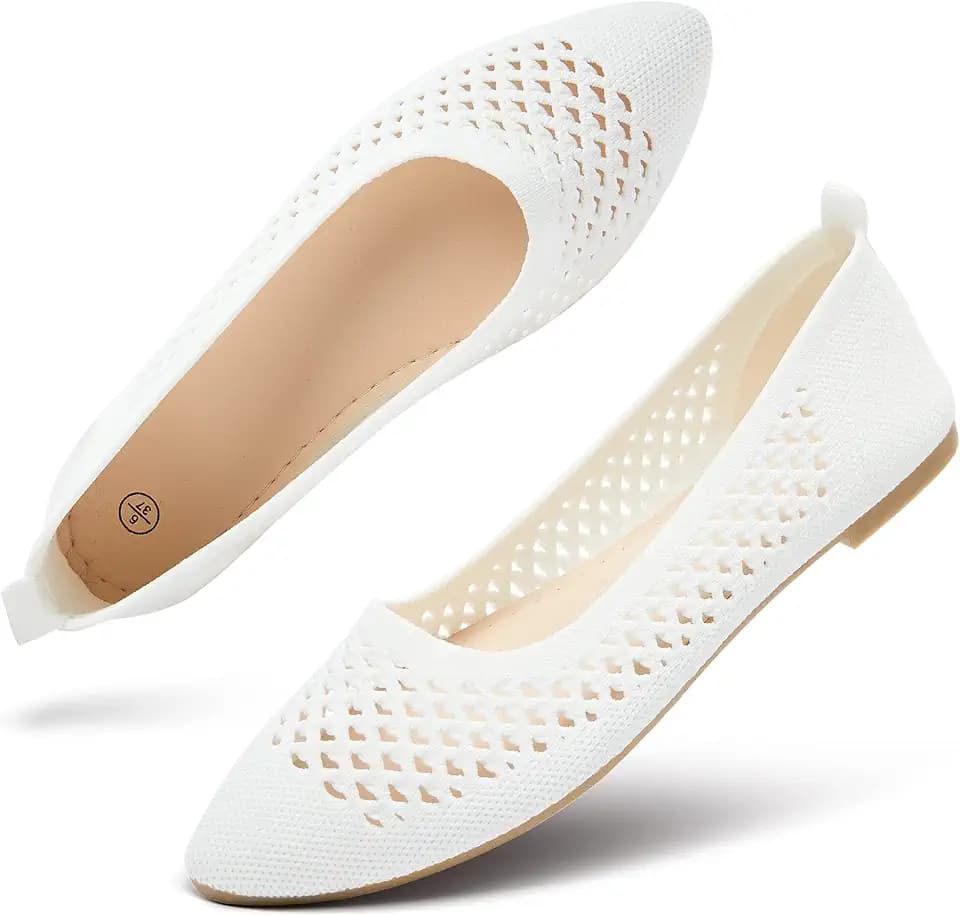 hash bubbie Women's Mesh Flats Shoes Ballet Dress Shoes