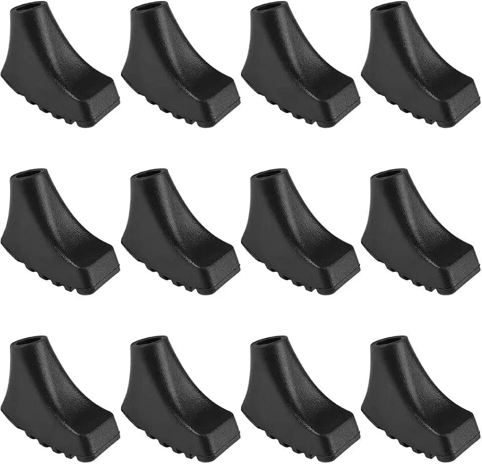 12 Stück Nordic Walking Stöcke Gummipuffer, 12mm Nordic Walking Pads
