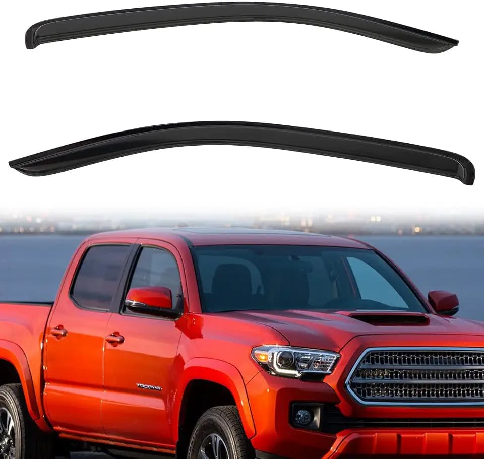 Window Rain Guards Compatible with 16-22 Toyota Tacoma Access Ext Cab