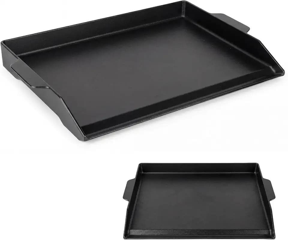 23" x 16" Universal Cast Iron Cooking Griddle for Most Gas Grills