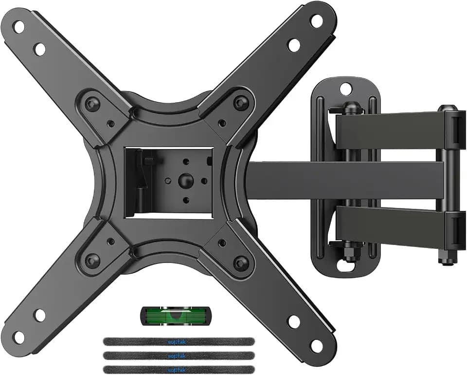 Suptek Full Motion TV Monitor Wall Mount for Most 13-43 Inch LED LCD Flat Curved Screen TVs & Monitors, Articulating Arms Swivel Tilt Extension Rotation, Max VESA 200x200mm up to 44lbs, MA1345