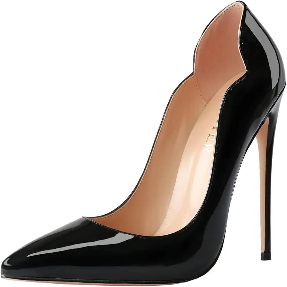 COLETER Women's 4.72 Inch Pumps Pointed Toe Stiletto Evening Dress Shoes