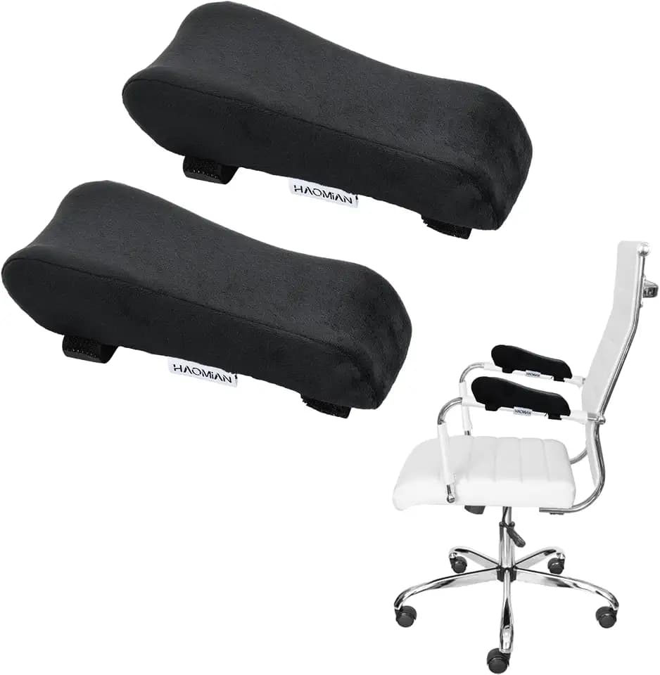 Nivofu 2pcs Armlehnenbezug für Bürostuhl,Ergonomische Memory Foam Armlehnen,Armlehnen Pads fur Burostuhl und Spielstuhl,Armlehnen Polster,Armlehnenkissen Ellenbogen Kissen für Bürostuhl Gaming Stuhl