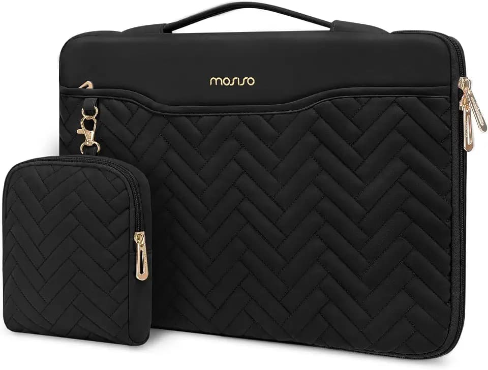 MOSISO 14 inch 360 Protective Laptop Case, 14 inch Laptop Sleeve, Black