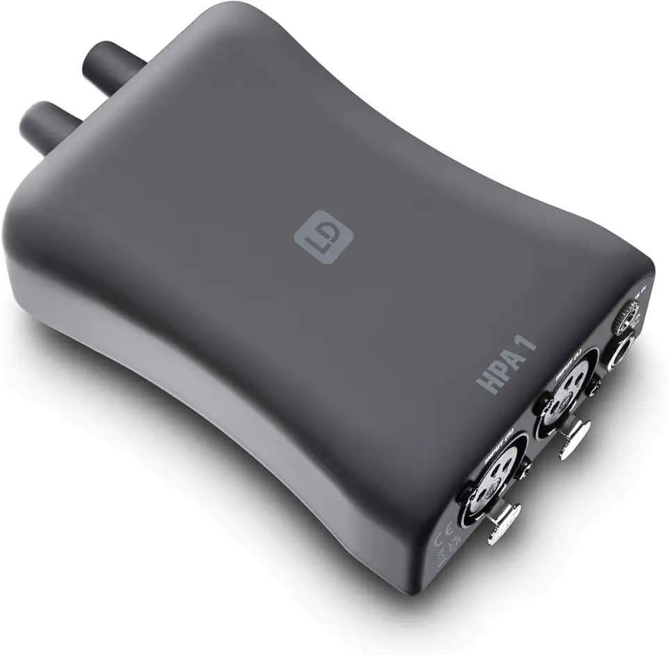LD Systems HPA 1 - Compact Headphone Amplifier with Volume Control for Monitoring Applications, Black