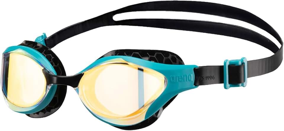ARENA Unisex Adult Air-Bold Swipe Anti-Fog Training Swim Goggles Men and Women Cushioned Seals Large Fit Wide Lenses