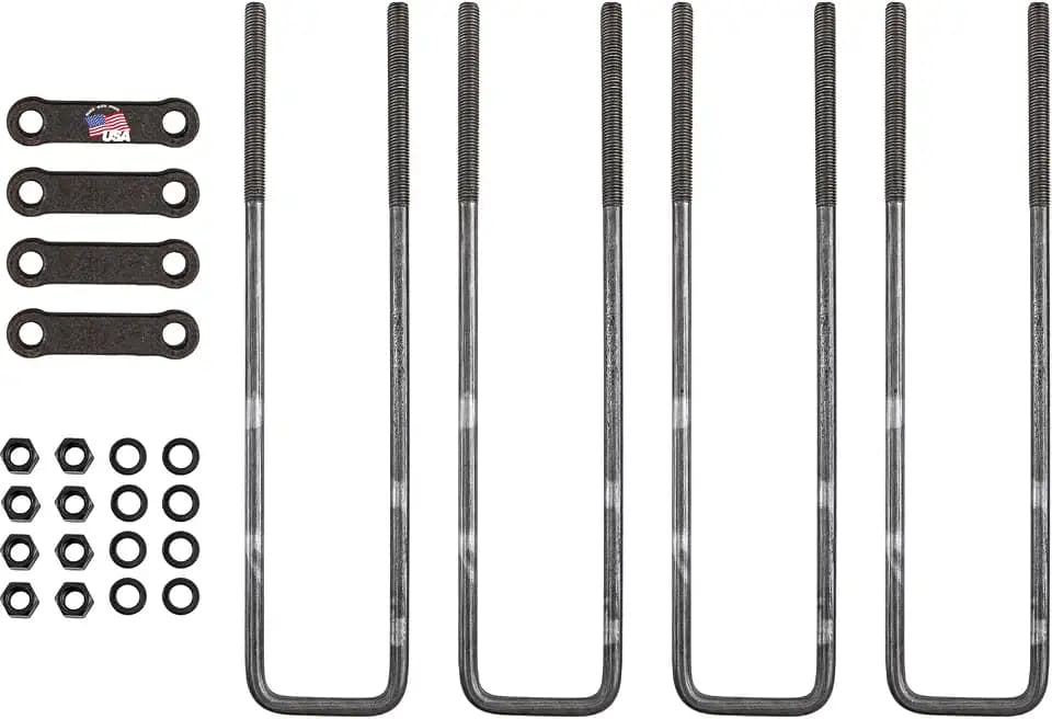 Buyers Products UB623518 Square Bend U-Bolt Kit with Tie Bars, 18 Inch