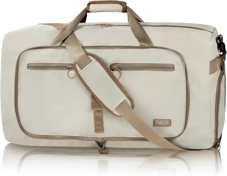 Fmeida 65L Duffle Bag Foldable Travel Duffel Bags for Men Women Travel Bag