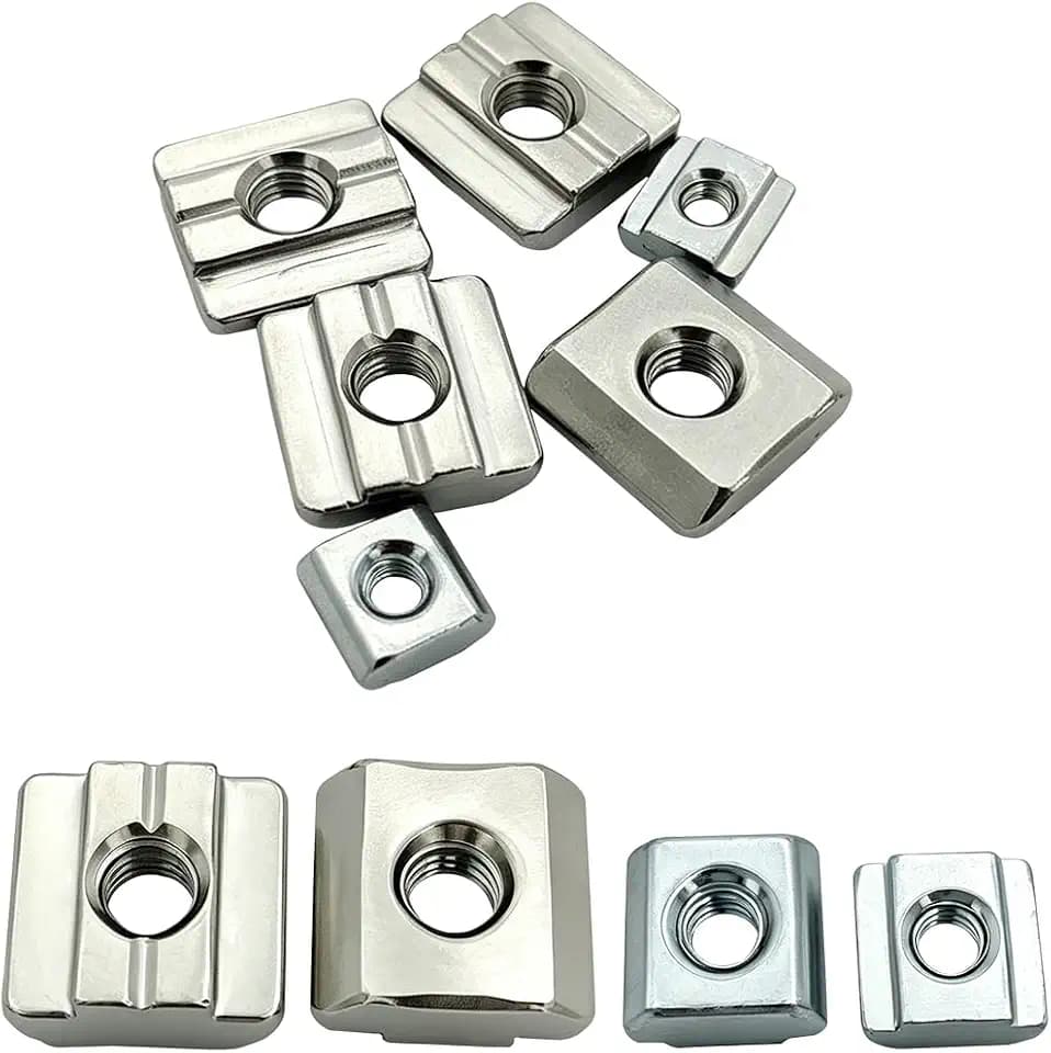 Nutensteine T-Nut 8 - Typ B M4, 20 Stück Gleitmutter Nutenstein T Nut