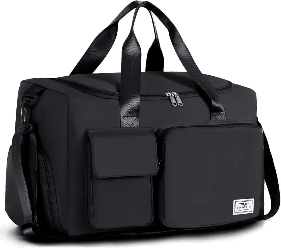 FIORETTO Women's Gym Duffle Bag with Shoes Compartment, 30L Capacity, Ideal for Travel, Gym, Sports, Duffel, Weekender