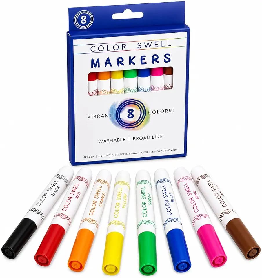 Color Swell Bulk Markers, 1 Pack, 8 per Pack (8 Total) - Broad Line