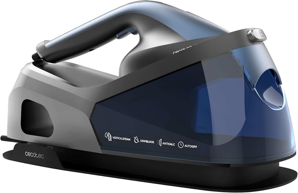 Cecotec Vertikales Bügelzentrum IronHero V-2400 Station. 2400W, Turbo Slide Keramiksohle, 1,2L Tank, 3 Modi, Dampffluss 180 g/min, Dampfstoß 370 g/min, LED-Anzeige, Antikalk