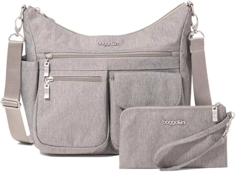 Baggallini Modern Everywhere Crossbody Bag for Women 11x9x4.5 Rfid Hobo Bag