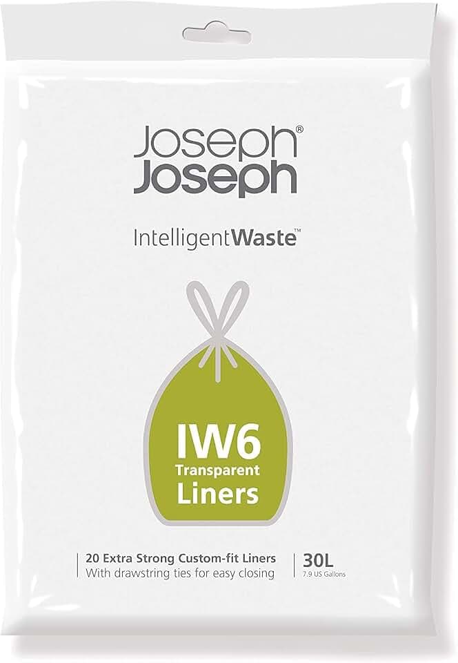 Joseph Joseph IW6 30-Liter Abfallsäcke, Müllbeutel (20er-Pack) - Transparent