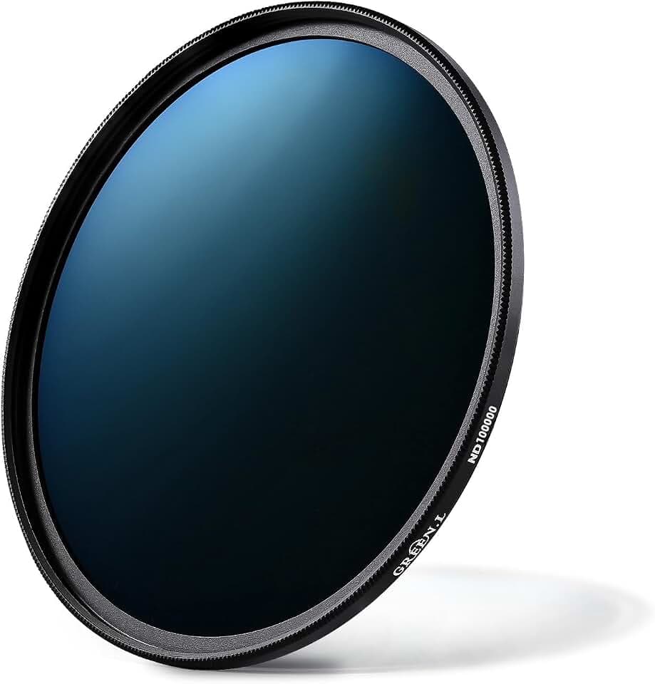 GREEN.L 82mm ND100000 Filter, Slim 16.6-Stop Fixed Neutral Density ND Filter 82mm for Camera Lens