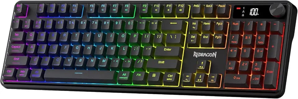 Redragon K526 PRO Wireless RGB Membrane Gaming Keyboard Black