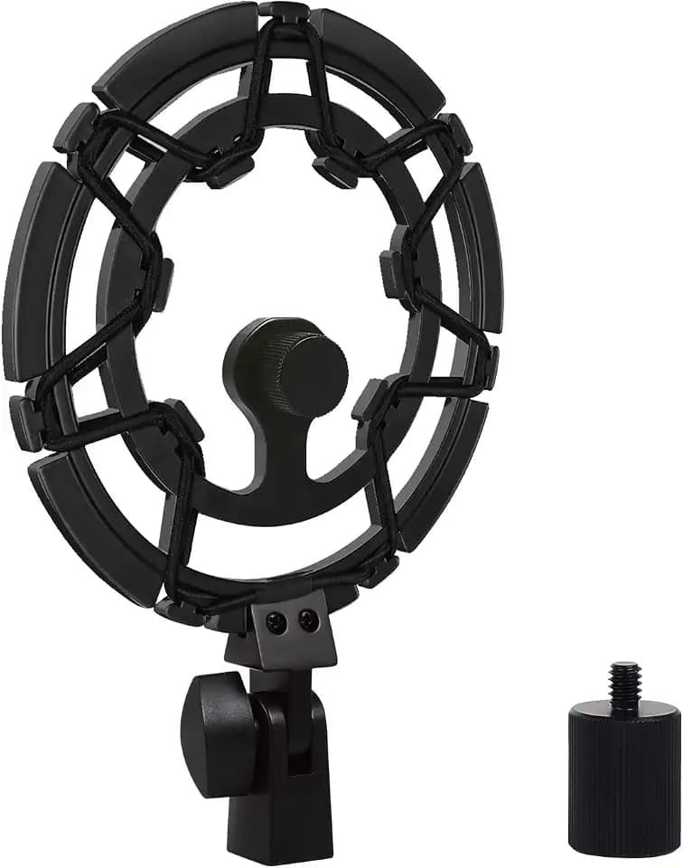 SUUNTOK Blue Yeti Stoßdämpferhalterung, Anti-Vibration, passender Galgenarm-Ständer, kompatibel mit Blue Yeti, Yeti X, Snowball & Blue Yeti Nano Mikrofon, Schwarz