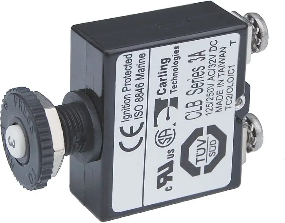 Blue Sea Systems Push Button Reset-Only CLB Circuit Breakers with Screw Terminals