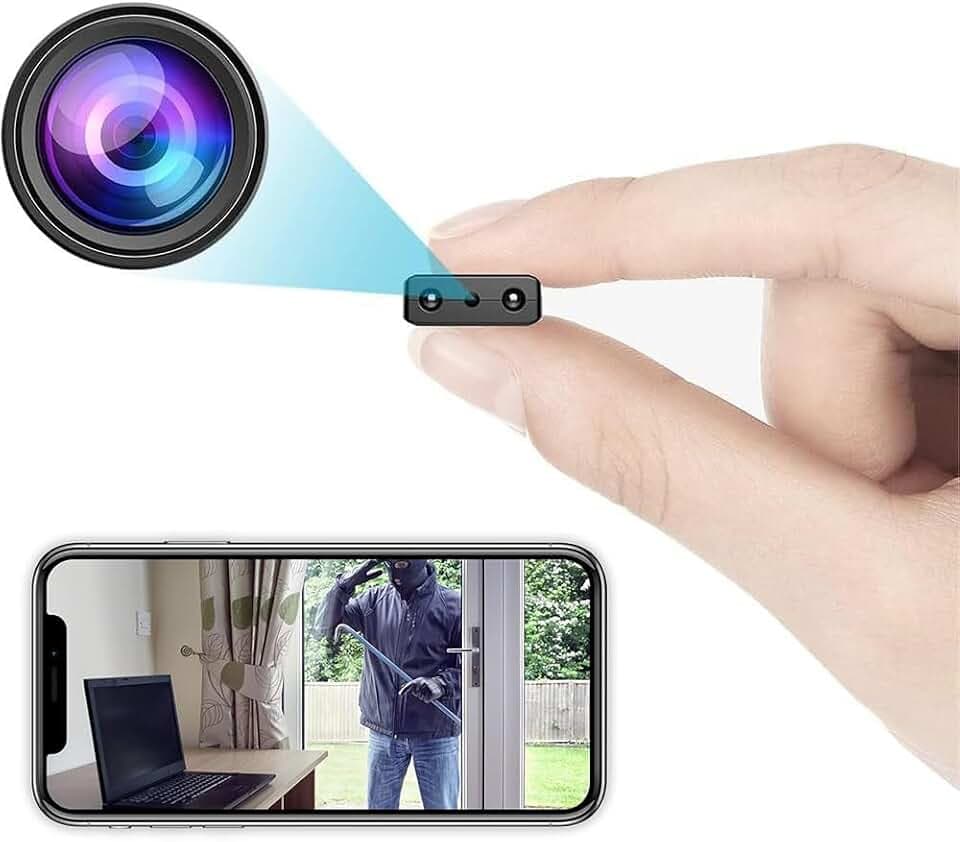 Mini Indoor Security Camera Wireless Home Camera Smart Small Outdoor WiFi Pet Cameras 1080P Tiny Nanny Cam Wide Angle Night Vision Home Indoor Outdoor Camara, No Need WiFi Camaras for House Security