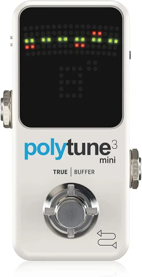 TC Electronic POLYTUNE 3 Kleiner Polyphoner Tuner mit Mehreren Stimmmodi und Integriertem BONAFIDE-PUFFER