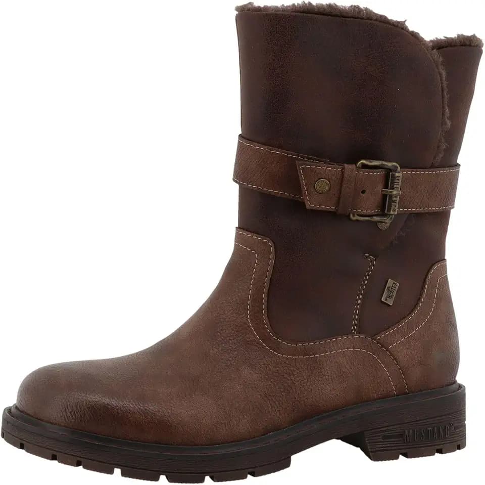 MUSTANG Damen Stiefelette mit Blockabsatz und Warmfutter 15M0022001