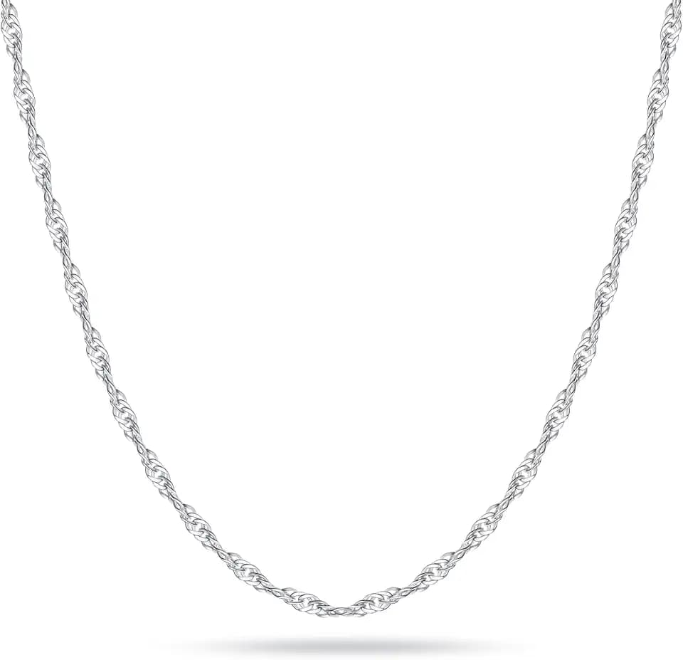 Hadoken Silver SingaporeChain Silver Chain Necklace for Men Women