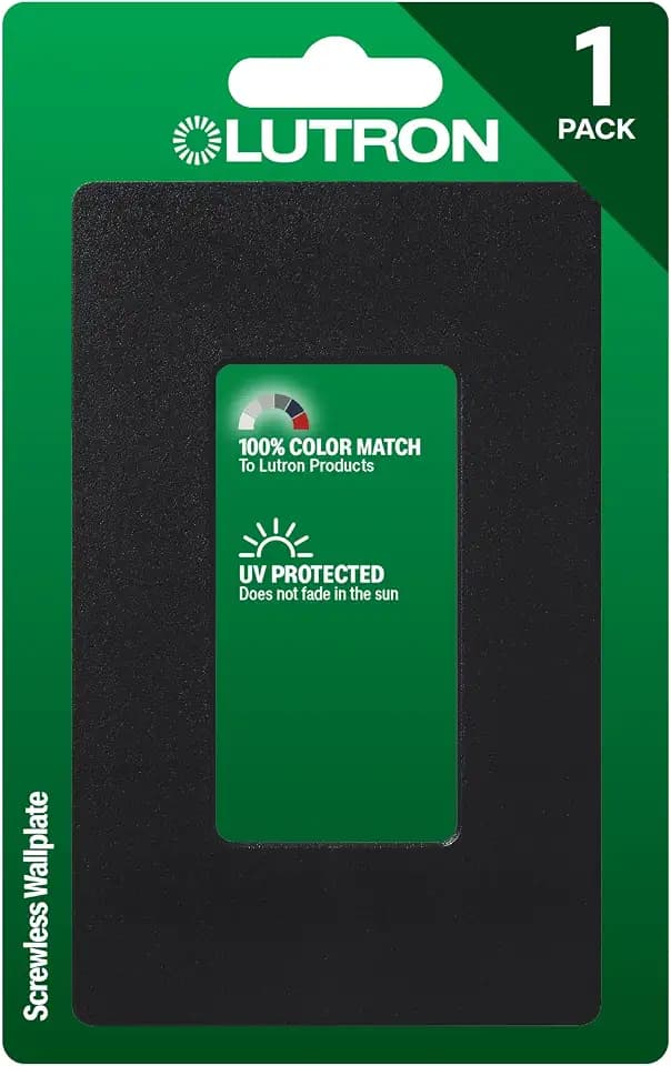 Lutron Claro Light Switch Cover Plate, 1 Gang Wallplate, Satin