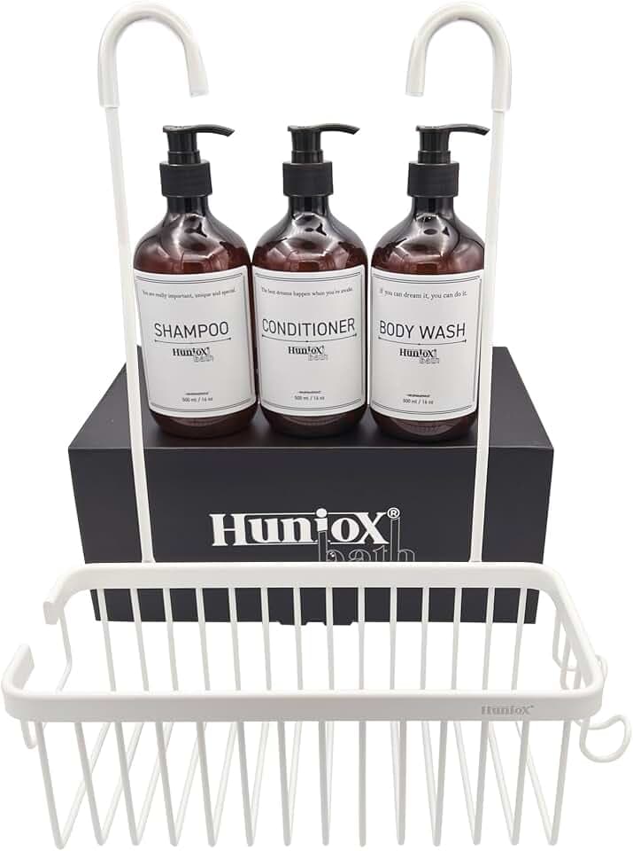 Bath - Duschablage - Duschregal Zum Hängen -Hängeregal Bad -Duschkorb Zum Hängen - Duschhalterung Ohne Bohren - Blage Dusche Ohne Bohren -Duschorganizer -Bad Organizer Hängend (WHITE, BASKET)