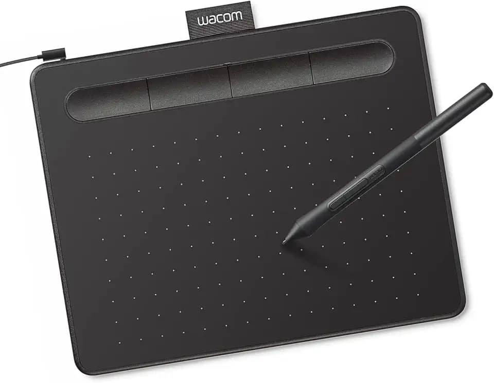 Wacom Intuos Small, Wired Graphic Drawing Tablet with Pen + Software