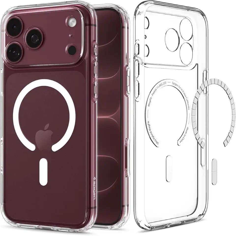 Spigen Ultra Hybrid MagFit for iPhone 17 Pro / 18 Pro Case, Clear White