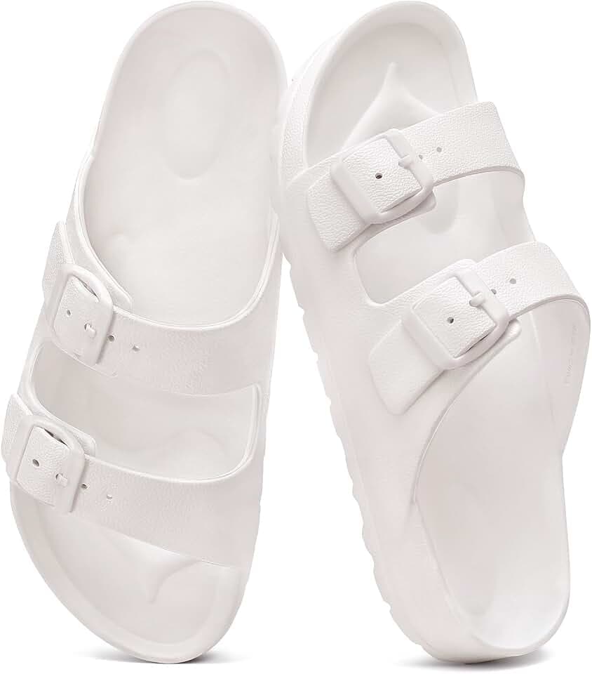 shevalues Women's Comfort EVA Sandals Medium Arch Support Beach Slides