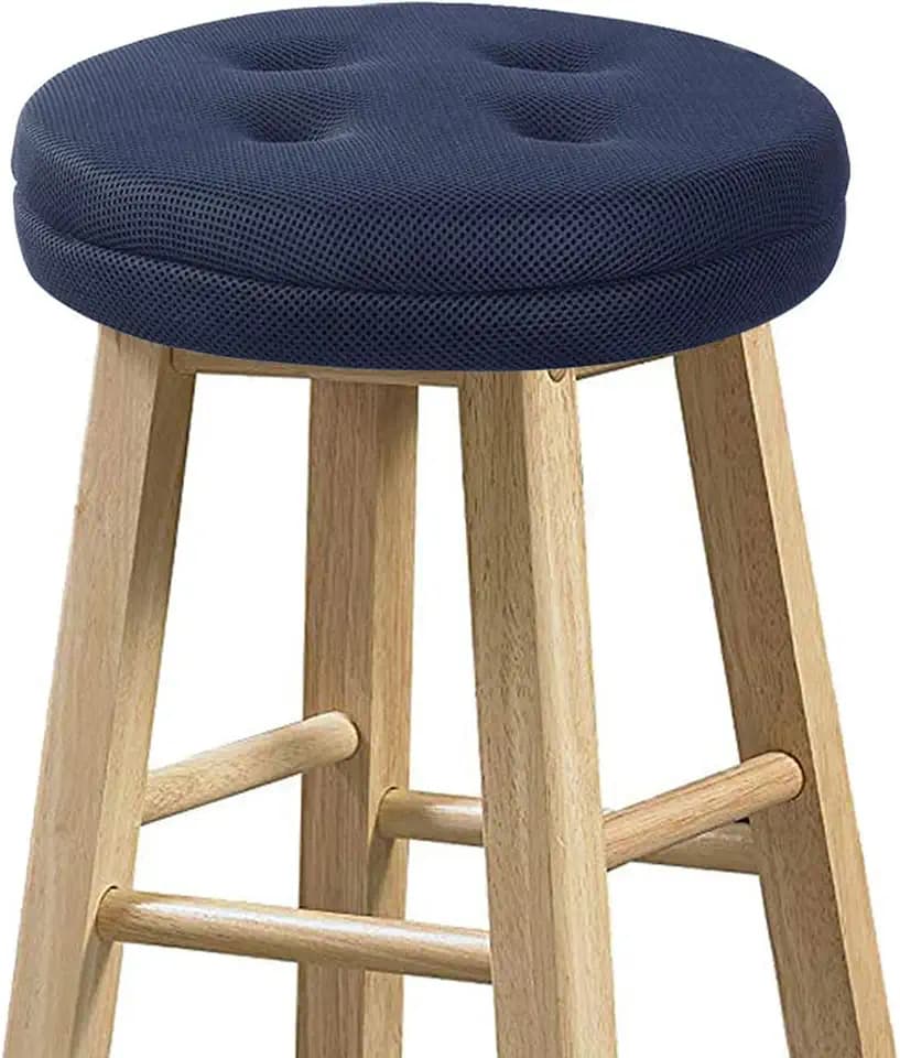baibu Stool Covers Round, Super Breathable Round Bar Stool Cover Seat Cushion Navy Blue 12" - One Cushion Only