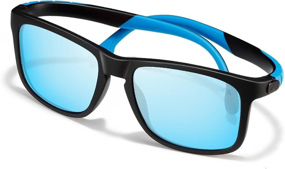 kimorn Polarisierte Sonnenbrille für Männer Frauen Flexible Biegbare Tempel UV400 Schutz Fahren Reise Outdoor Sport