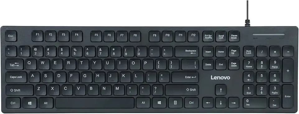 Lenovo 305 Wired USB-C Keyboard with Numeric Keypad, Full Size Keyboard, Slim Design, Black, USB-C Connectivity, Dedicated Function & AI Keys, for Gaming PC, Laptop, Desktop, Tablet, Home Office