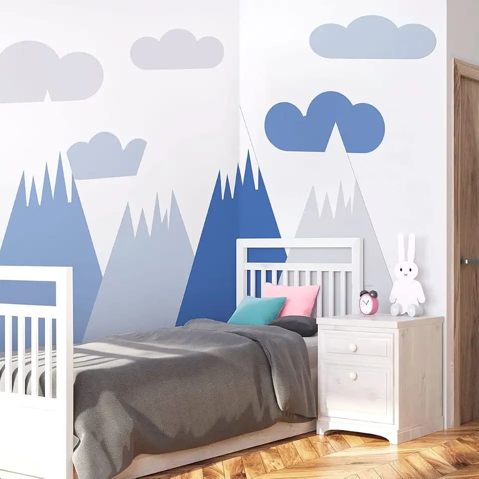 Ambiance Sticker Aufkleber für Kinder, skandinavische Berge, Linka, 100 x 150 cm