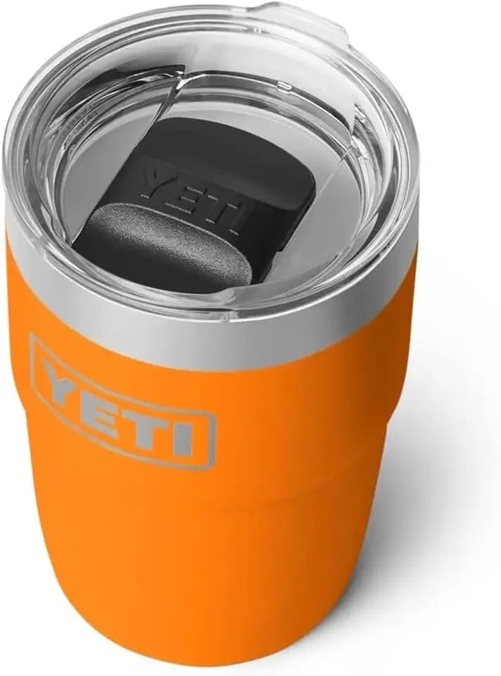 YETI Rambler Thermobecher 8 oz (236 ml) King Crab – kleiner Kaffeebecher To Go, Thermotasse mit DuraSip Keramikbeschichtung, Isolierbecher aus Edelstahl