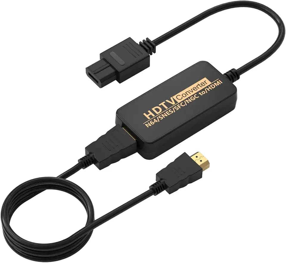 N64 to HDMI Converter, Gamecube hdmi Adapter, HDMI Cable for Nintendo 64/ Gamecube/SNES/SFC/NGC