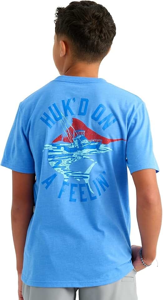 HUK Kids' Short Sleeve Performance Tee, Fishing T-Shirt for Kids