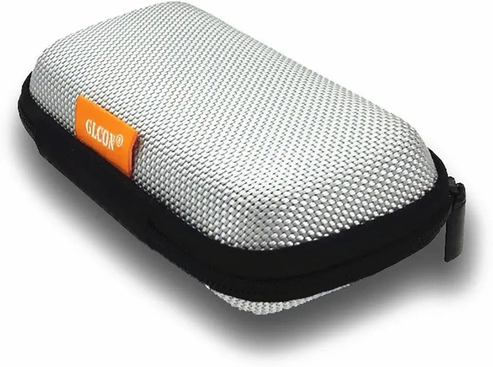 Silver Small EVA Electronic Carrying Case, Hard Shell Zipper Pouch