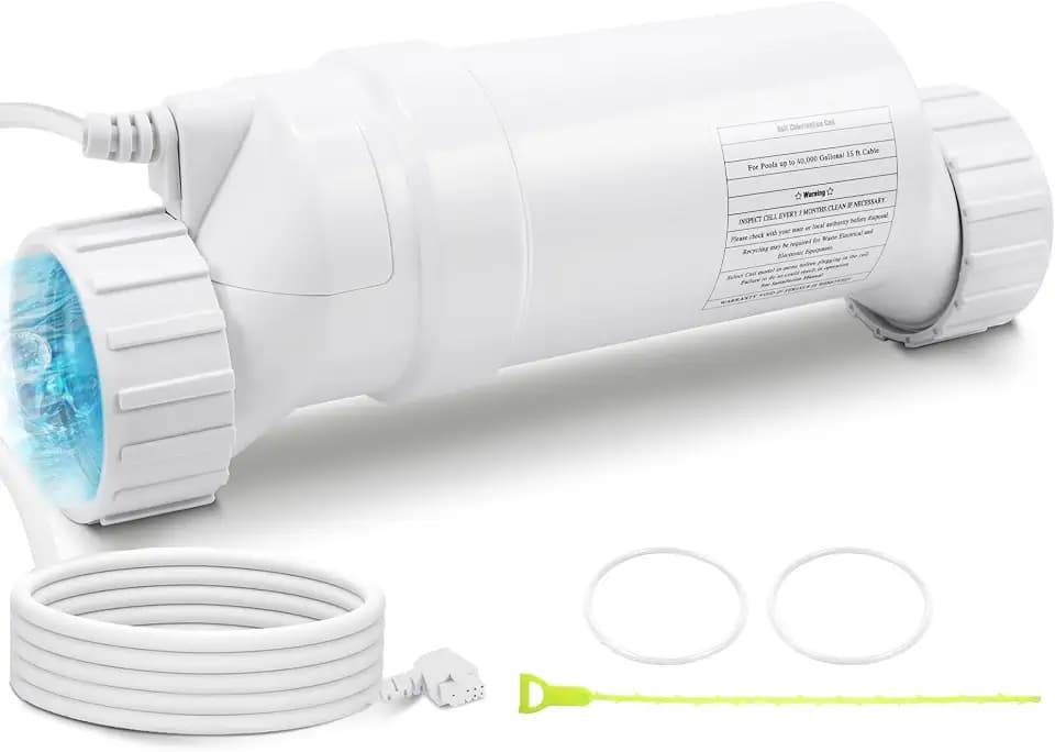 Salt Cell - up to 40,000 Gallons Swimming Pool Chlornie Generator, Compatible with Hayward T-15 Pool Turbo Chlorinator System Fit for AquaRite, AquaTrol， Pro Logic