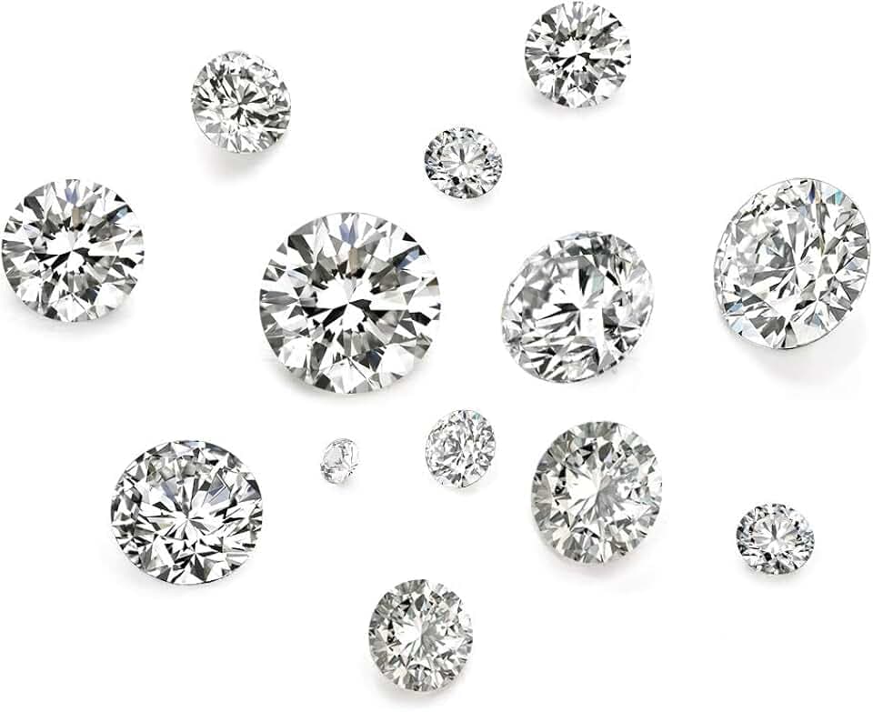 Craftdady 50 Stück 5 Größen klare Cubic Zirkonia Stein lose CZ Strass facettierte Cabochons für Ohrring Armband Anhänger Schmuck DIY Handwerk Herstellung