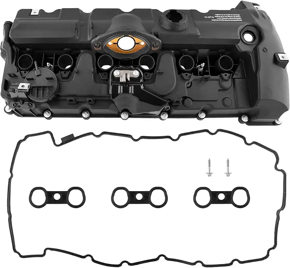11127552281 Engine Valve Cover with PCV Valve, Gasket & Bolts Compatible with BMW N52 E70 E82 E90 E91 Z4 X3 X5 128i 328i 528i 11127552281,11127582245