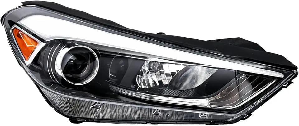 Headlight Assembly with LED DRL Compatible with 2016-2018 Hyundai Tucson Eco/Sport SE Plus SEL Value Halogen Headlamp Replaces 92101-D3150 92102-D3150 (Right Passenger Side)