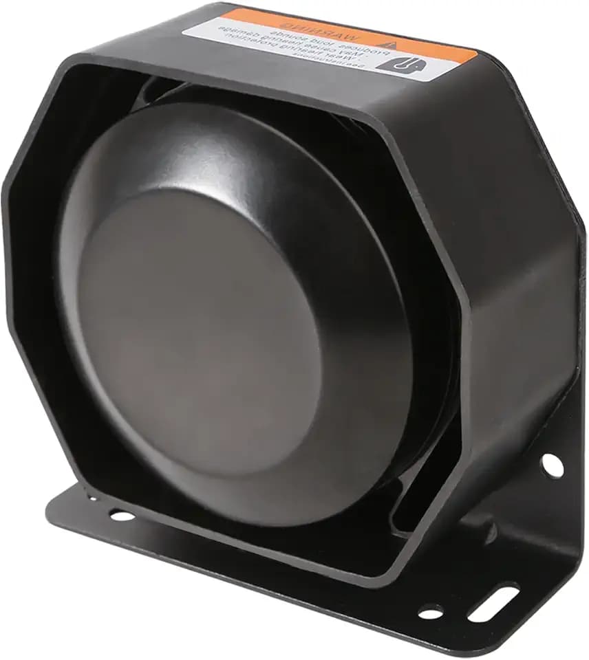 JAMTOM Compact High-Performance PA Siren Horn, 200W/8 ohms Ultra Slim Sirens Speaker for Emergency Vehicles, Construction Vehicles, Engineer Vehicles (Capable with Any 100-200 Watt Siren System)
