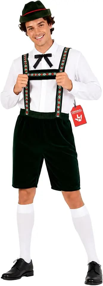 Morph Lederhosen Kostüm Herren, Bayerisches Halloween Kostüm
